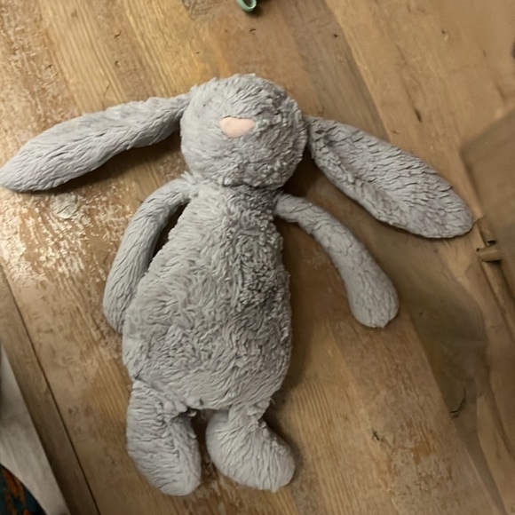 Jellycat Bunny Woodland Gray Well-loved Rabbit Plush Stuffed Animal Bashful - Picture 3 of 11